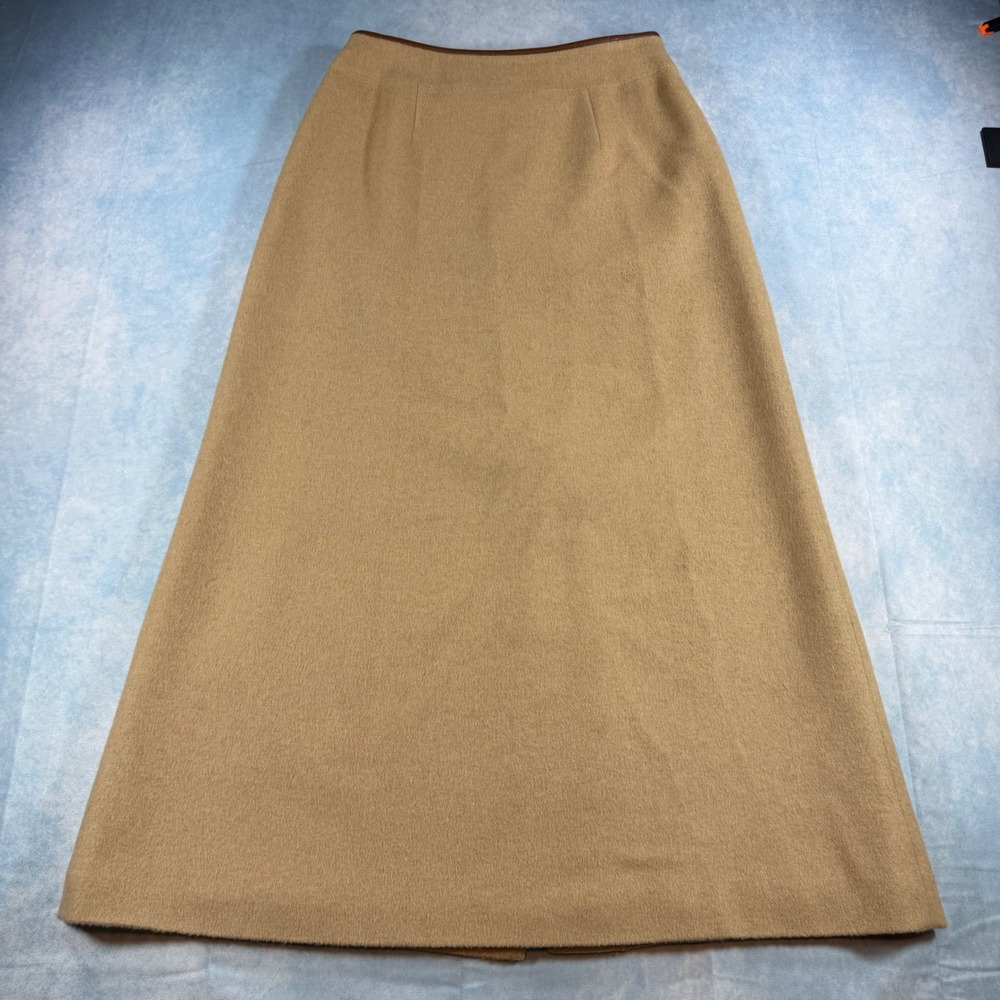 Talbots Maxi Skirt Womens 4 Tan Excellent Pure Camel Hair Made in Italy A-Line